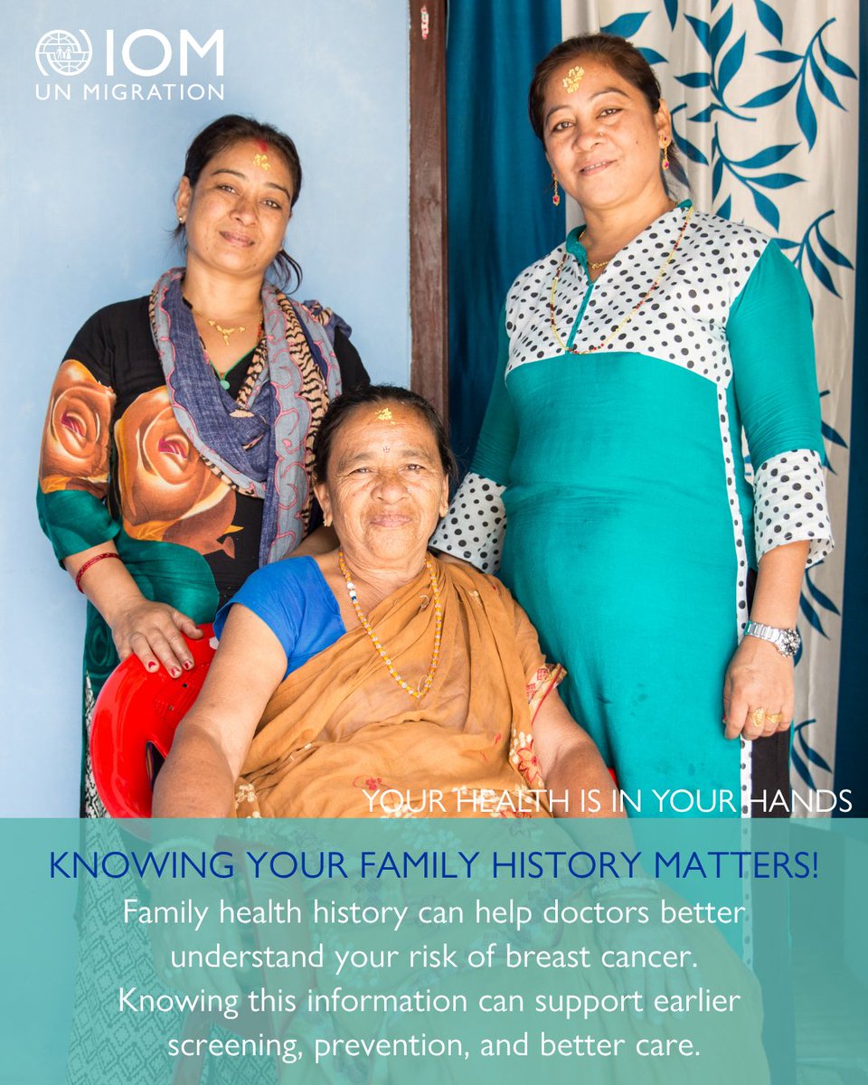 IOMSlovakia's tweet photo. Understanding your family health history helps you and your doctor better identify a possible higher risk of breast cancer and make more informed decisions about screening, prevention, and care.
Know your background and share this information with doctor. #yourhealthisinyourhands https://t.co/8zqBCjw6vb