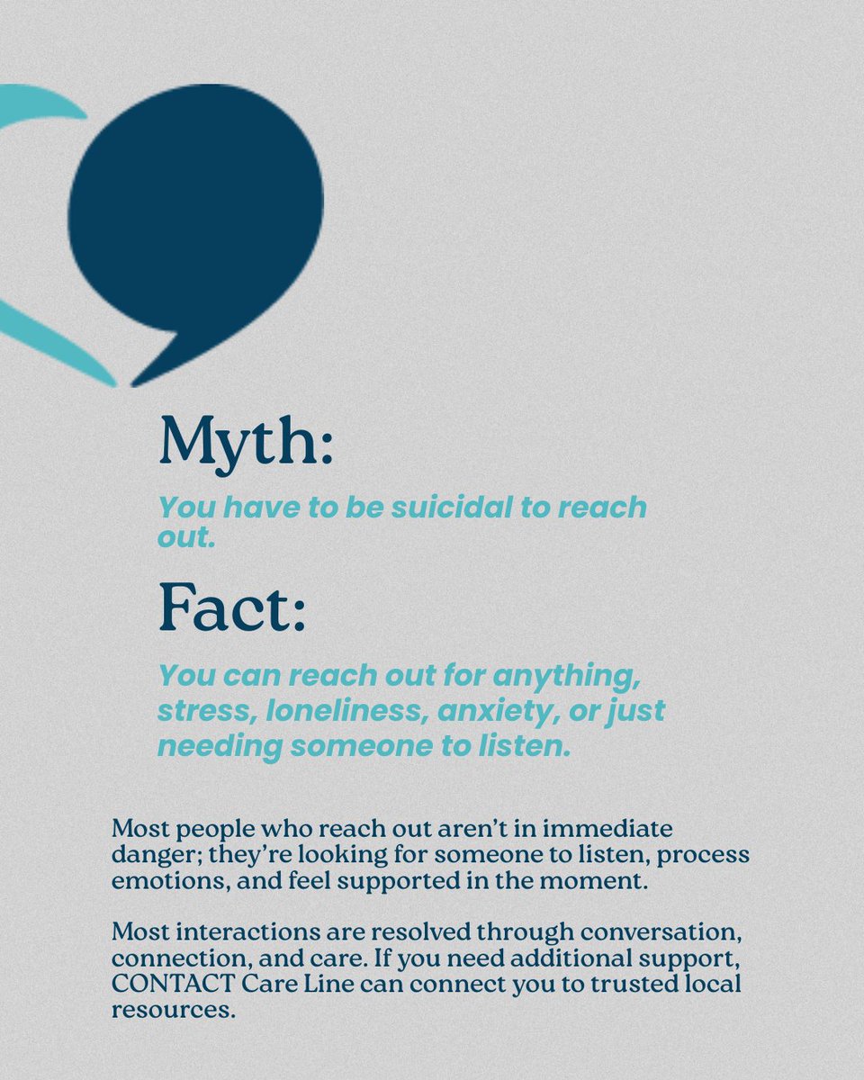 ContactListens's tweet photo. You don’t have to be in crisis to deserve support. 

There’s a common misconception that reaching out is only for the most serious moments but many people connect simply because they need someone to listen, to process what they’re feeling, or to not feel alone. https://t.co/LBu1H61MJl