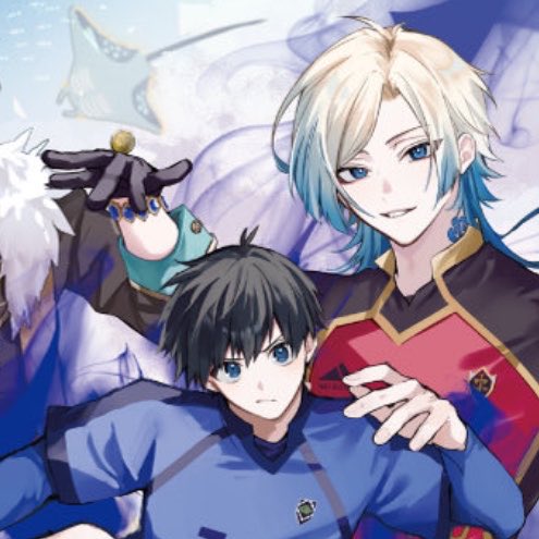 KAISER & #ISAGI representing Blue Lock in the Phamplet