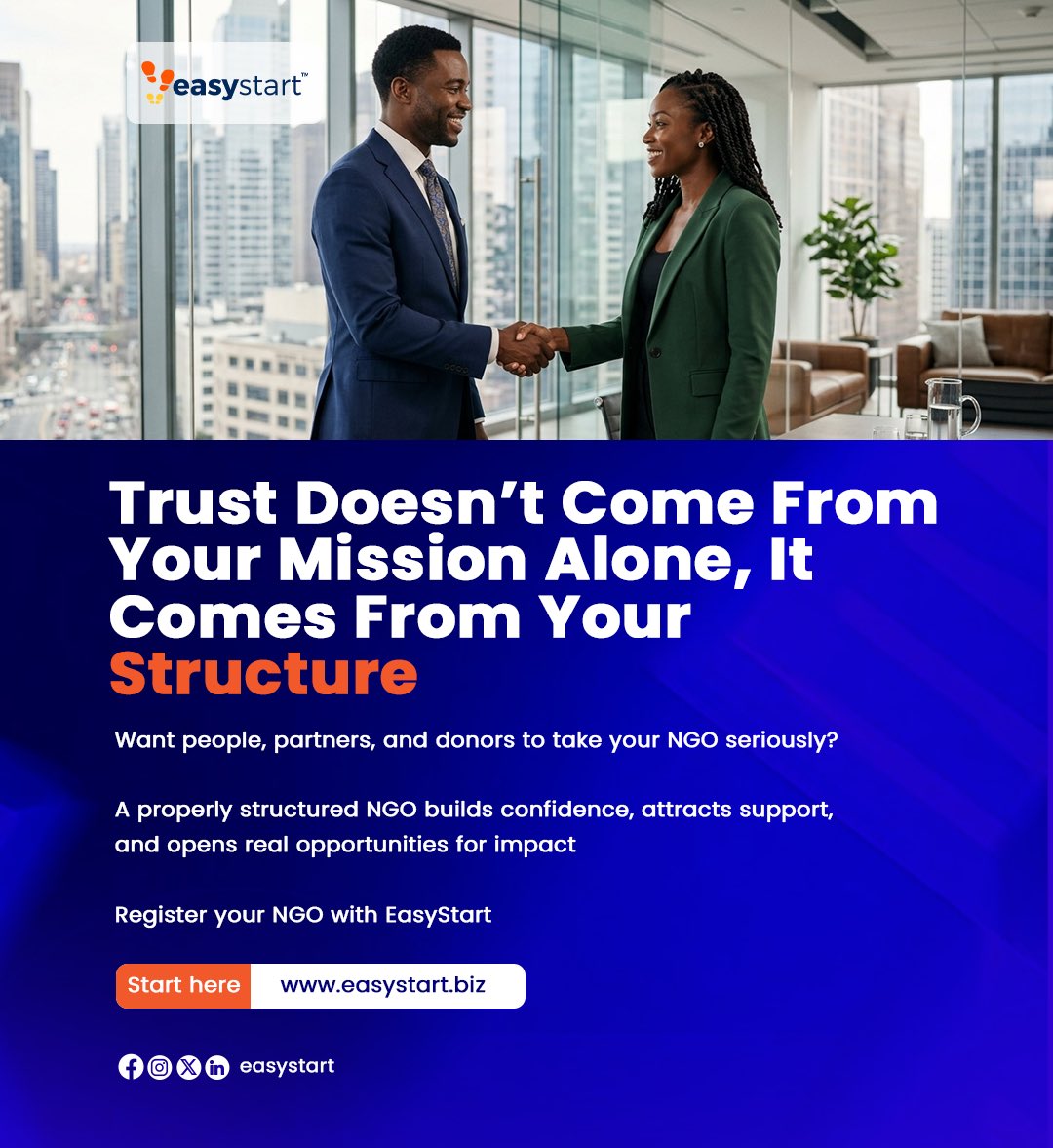 Easystartglobal's tweet photo. Good mission.
Better structure.
That's what builds trust.

#NGO #Impact #EasyStart https://t.co/eIJQZ0sZ8B