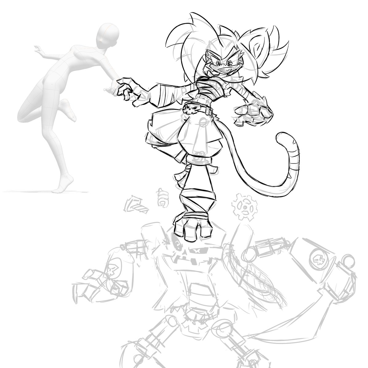 Nix_Mojo's tweet photo. Started Doing some of the line work on Nix #Sketch https://t.co/AXOHGIfNzo
