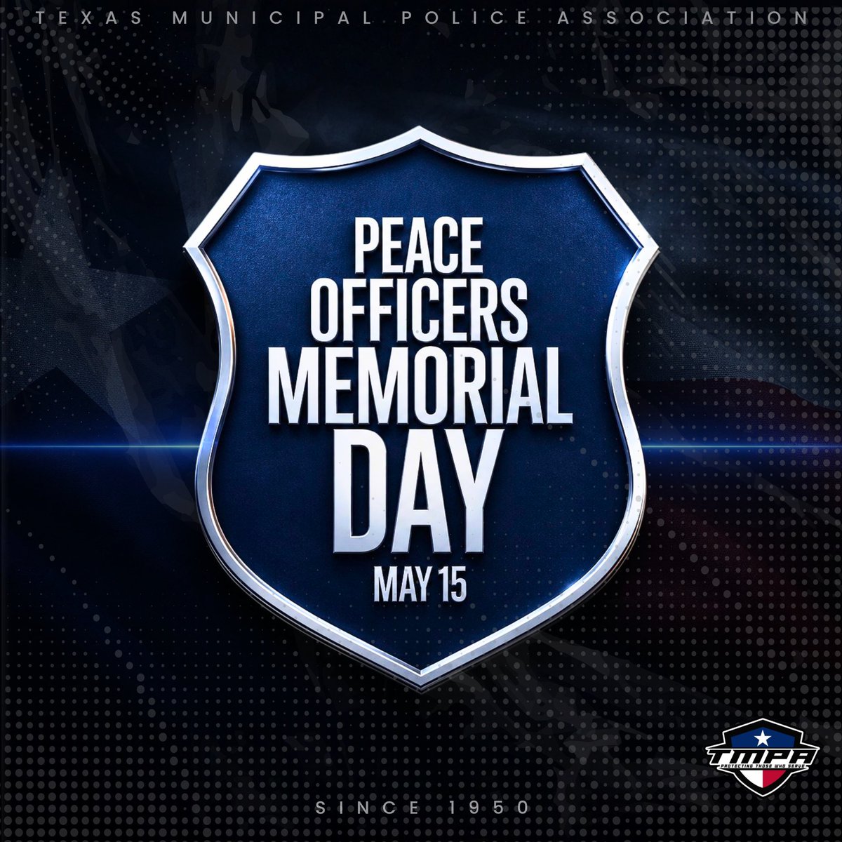 TMPALegislative's tweet photo. Today, we pause to honor the peace officers who gave everything.

Behind every name is a family, a department, and a sacrifice that can never be repaid.

TMPA stands with the fallen, their families, and every officer who continues the watch.

#TMPA #NationalPeaceOfficerMemorialDay #PoliceWeek #NeverForget