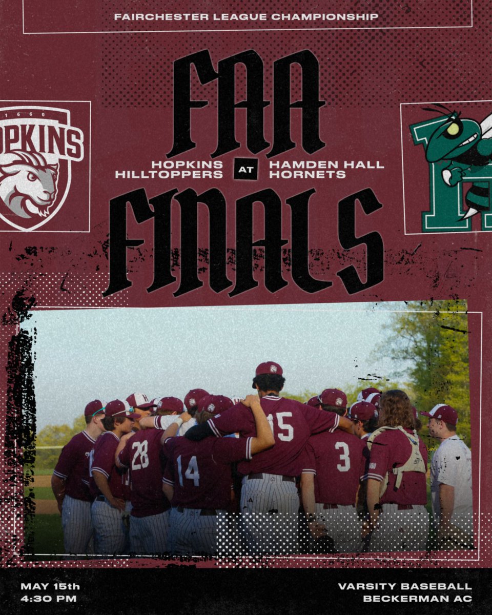 HopScores's tweet photo. Baseball is headed to the Finals!  After yesterday's game change due to the weather, the team is on the road playing for the championship at Hamden Hall #gohopct #yeahhop https://t.co/SW7zAG96WF