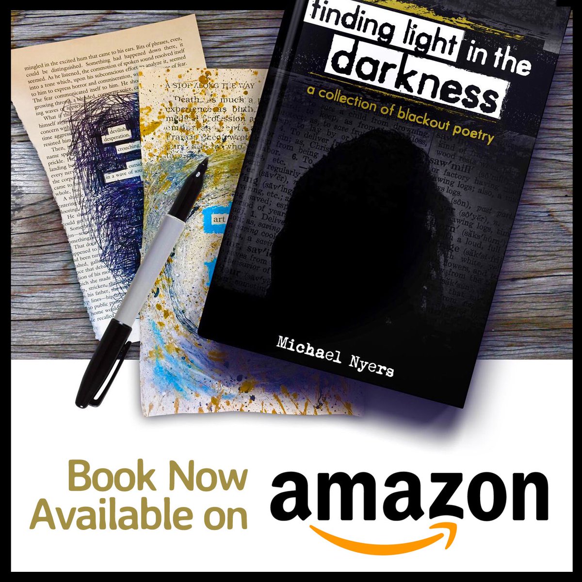 fade_blackout's tweet photo. I’m excited to say that my blackout poetry book is finally published again on Amazon! I’d like to thank everybody for the support over the years and for being with me on this journey. 🖤 

Get your copy here or link in bio:
https://t.co/8MrkISdLXi

#blackoutpoetry #poetry #art https://t.co/AfEDobj1Ok