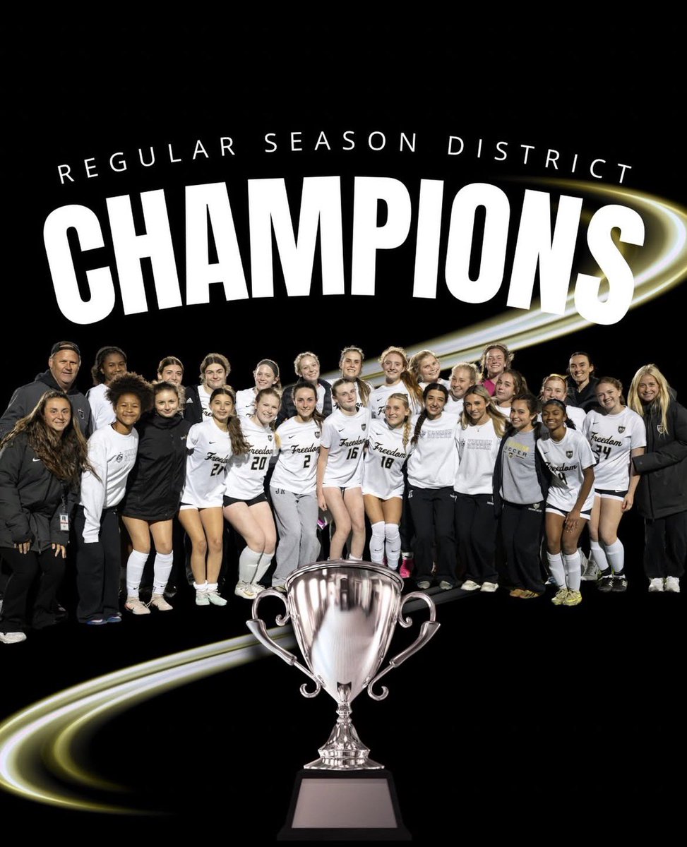 FHSSOUTHRIDING's tweet photo. Girls Soccer wins the regular season. Onto the district tournament. #OneStepAtaTime https://t.co/Aiyz922CwX
