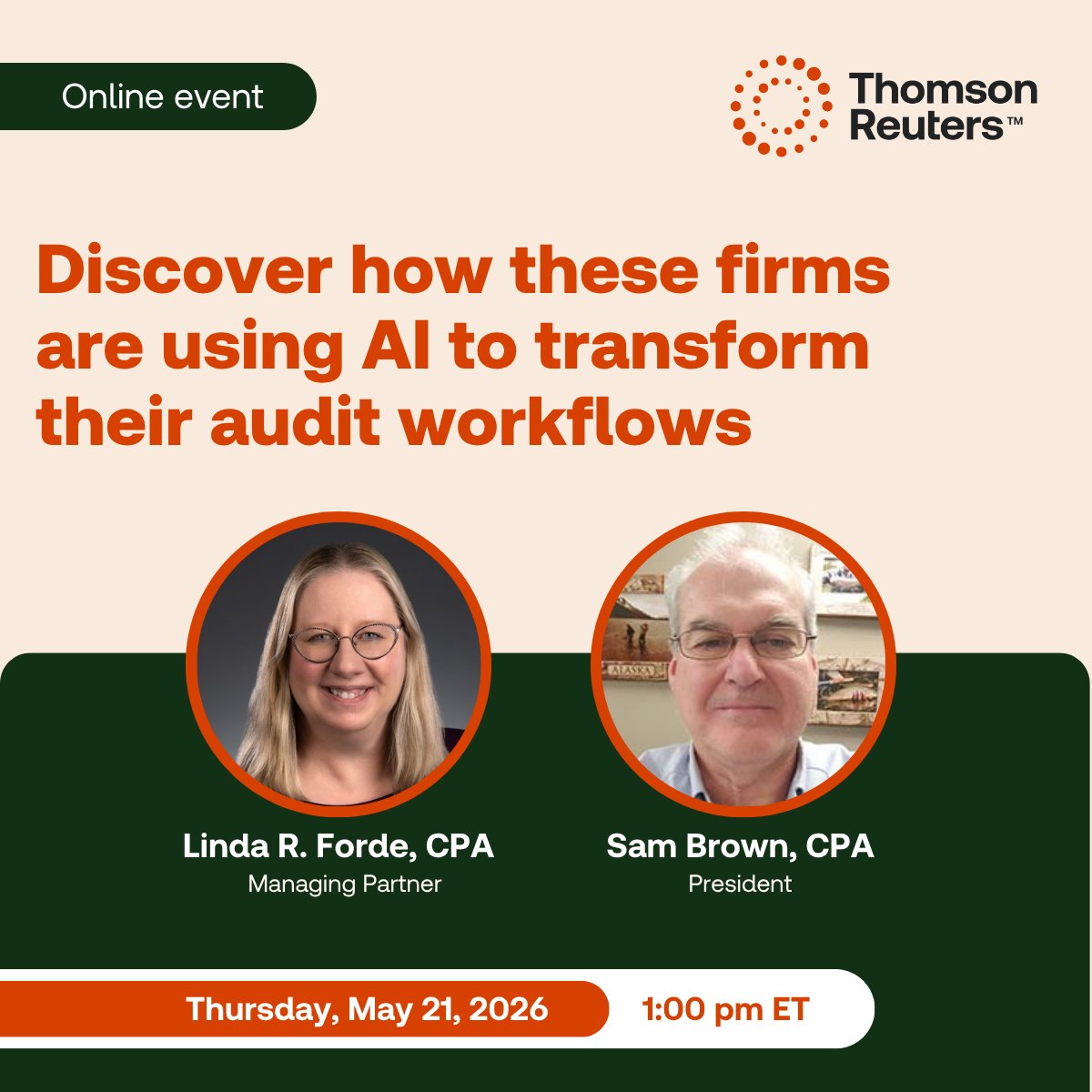 CConfirmation's tweet photo. Still doing transaction analysis manually? Join May 21, 1 PM ET for a fireside chat with The Forde Firm &amp; Sam Brown CPA on AI transforming audits—no added complexity. Reserve 👉 https://t.co/FYm8EBHNso #SmartAudits #CPACommunity https://t.co/UBhUFwgnFA