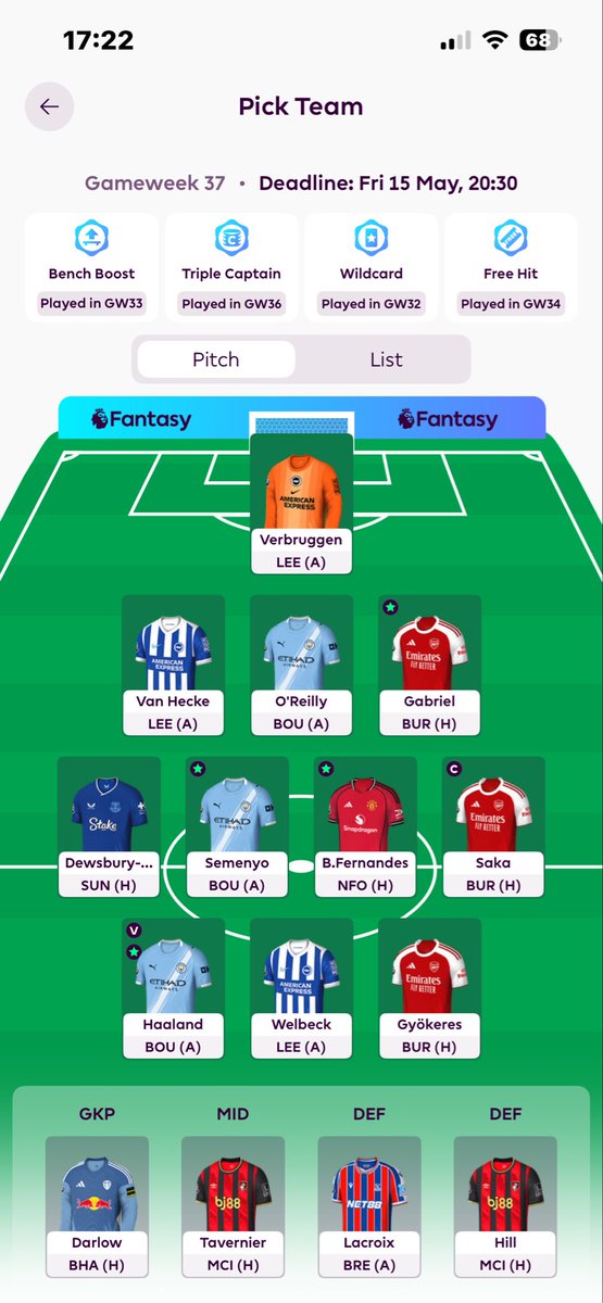 gork15's tweet photo. #FPL #FPLCommunity GW37 Hall 😎 https://t.co/KVsfGNnKk5