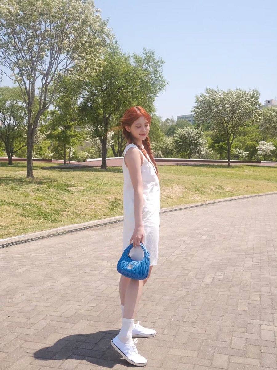 eulnchae's tweet photo. 🌼 Weather felt too pretty to stay inside, so I wore the softest white dress that moves every time the wind touches it. I wanted everything to feel light, calm, and a little dreamy like those peaceful spring days that make you slow down and notice every little thing around you.☀️ https://t.co/rY68Pqu6i7