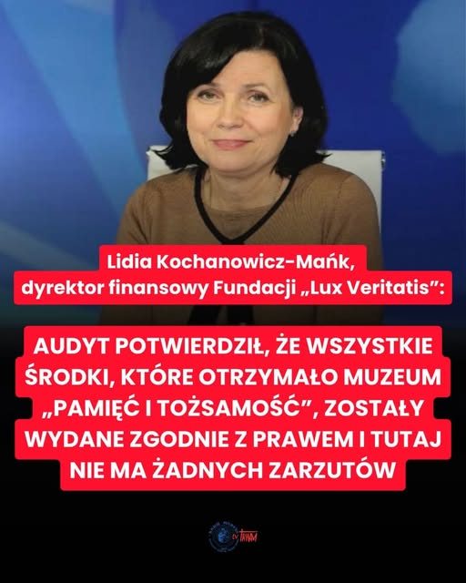 Darekbrzoza's tweet photo. "‼️✌️ Łajzy chciały "złapać złodzieja" o. Rydzyka i Fundację Lux Veritatis. Po prostu łajzy... Tym audytem potwierdono, z jaką bandycką władzą mamy obecnie w Polsce do czynienia...
➡️ Audyt potwierdził, że wszystkie działania Muzeum, wszystkie wydatkowane środki, które otrzymało Muzeum zostały wydane zgodnie z prawem, prawidłowo, legalnie i tutaj nie ma żadnych zarzutów. I jeszcze jedno: w tym audycie jasno jest napisane, że wszystkie te środki otrzymało Muzeum, państwowa instytucja kultury, a nie – tak jak to podaje się w mediach – że takie środki otrzymała Fundacja „Lux Veritatis”. Żadna złotówka z tych środków nie wpłynęła do Fundacji. Wpłynęła wyłącznie do Muzeum – mówiła w środowych „Rozmowach niedokończonych w TV Trwam Lidia Kochanowicz-Mańk, dyrektor finansowy Fundacji „Lux Veritatis”.
➡️ Audytujący – kontrolując muzeum pełne dwa lata – wydali pozytywną opinię, to znaczy stwierdzili, że w tym zakresie wszystkie środki publiczne, każda złotówka została wydana zgodnie z prawem, prawidłowo. (…) Audyt dotyczył „prawidłowości i zgodności z prawem gospodarowania środkami publicznymi w latach 2019-2023”. To jest bardzo ważne. Sprawdzono 100 proc. dokumentów, pełną dokumentację w zakresie realizacji inwestycji, czyli dotacji celowych. Nie stwierdzono żadnej nieprawidłowości.  Potwierdzono, że Muzeum realizowało tę inwestycję, wydatkowało środki publiczne w 100 procentach prawidłowo – podkreśliła"
za Wojciech Labecki