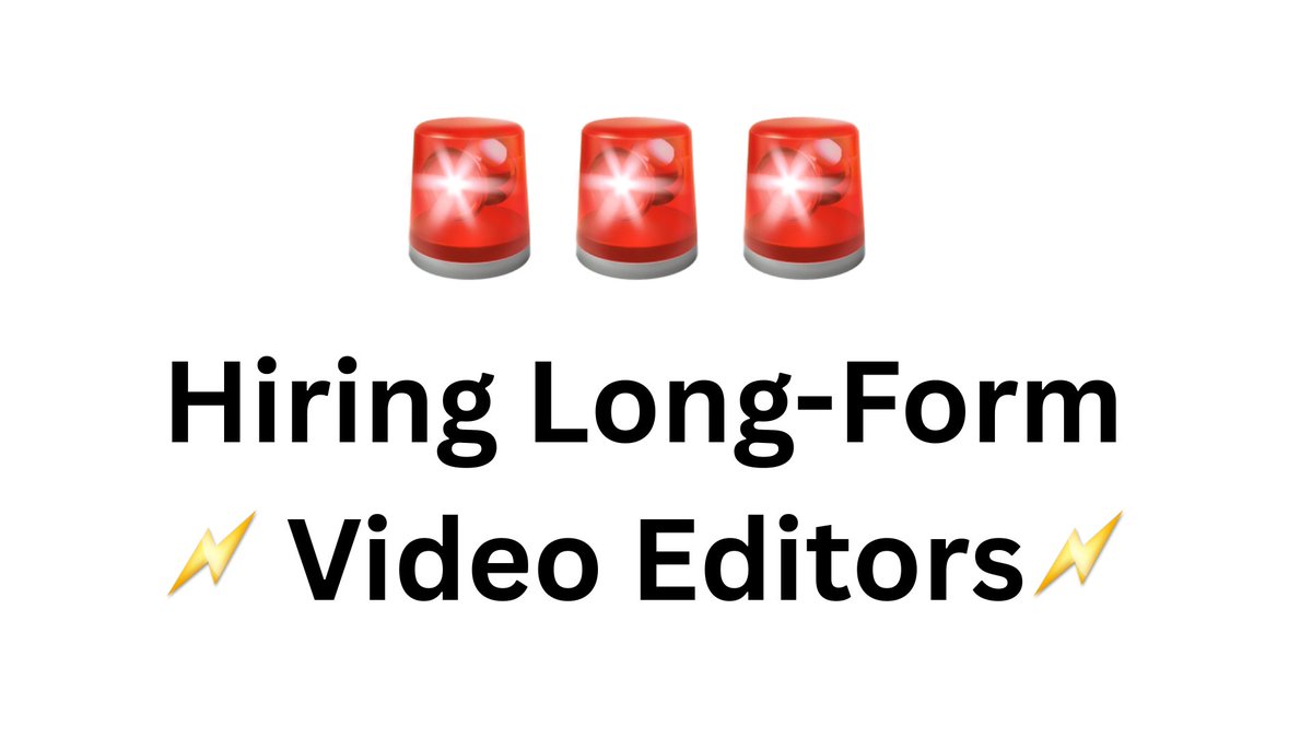 minimalvictoria's tweet photo. 🚨 We’re Hiring FULL-TIME Video Editors 🚨

We’re looking for skilled editors:
95% long-form, occasional short-form.

What we offer:
🕒 30+ hours per week
💰 3 figures per video (based on skill & experience)
📈 Long-term consistent source of work for the right editor

Requirements:
• Strong storytelling and pacing
• Experience with YouTube-style edits
• Ability to edit 4K footage
• Reliable, consistent, and deadline-driven

📩 Send your portfolio to: victoria.videomarketer@gmail.com

Know someone who’d be a great fit? Tag them below 👇