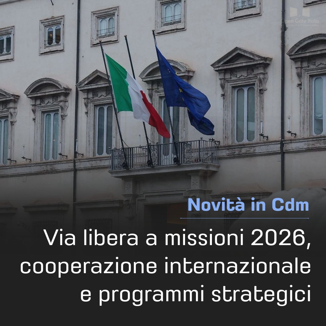 opengateitalia's tweet photo. 🔎 #WeeklyPills
Giuli al Quirinale; Meloni al question time tra economia e nucleare; ok del Senato in prima letture al #DLFiscale; via libera del CDM a missioni 2026 e investimenti strategici.

Il recap politico del #team di #OpenGateItalia 👉 https://t.co/wU5ulZzzk2 https://t.co/tgj4g6iBHf