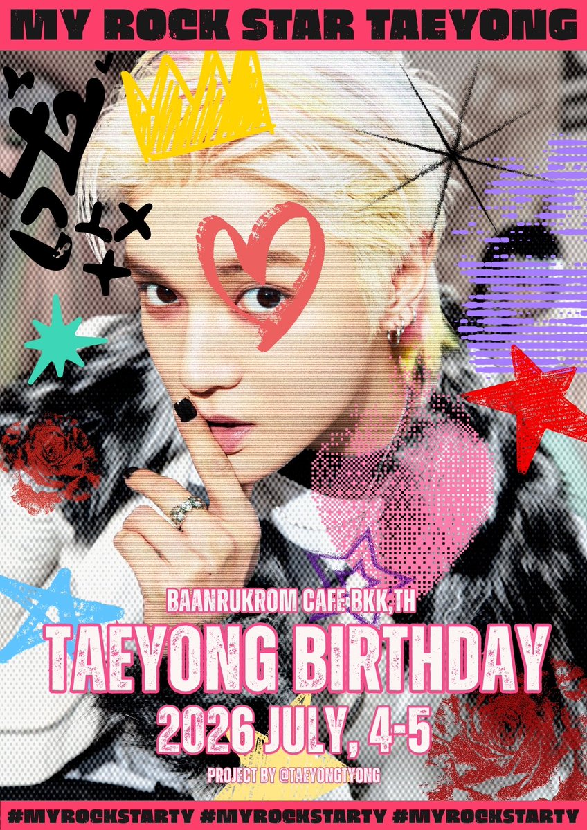 2026 Taeyong Birthday Cafe, BKK TH🌹🎸✨ tweet media
