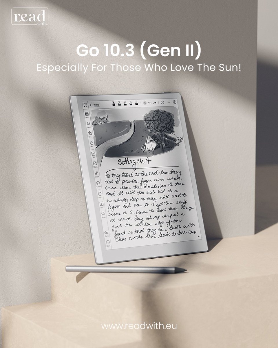 readwithboox's tweet photo. Stay productive even under direct sunlight with the Go 10.3 (Gen II) ☀️📖
🌐 https://t.co/KF40RFnvs3

#Go103 #EInk #DigitalNotebook #Technology #Productivity #ReadingExperience https://t.co/buBrlEWmmM