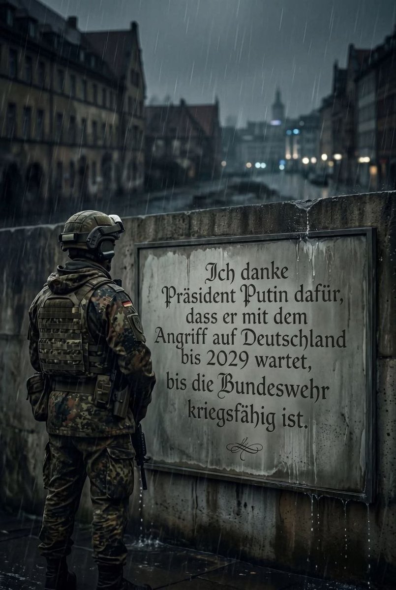 TiloatHome's tweet photo. @HeimatliebeDE Gut das Putin mit seinem Angriff wartet, bis Deutschland Kriegstüchtig ist 🤡 https://t.co/4N9oZqVn5G