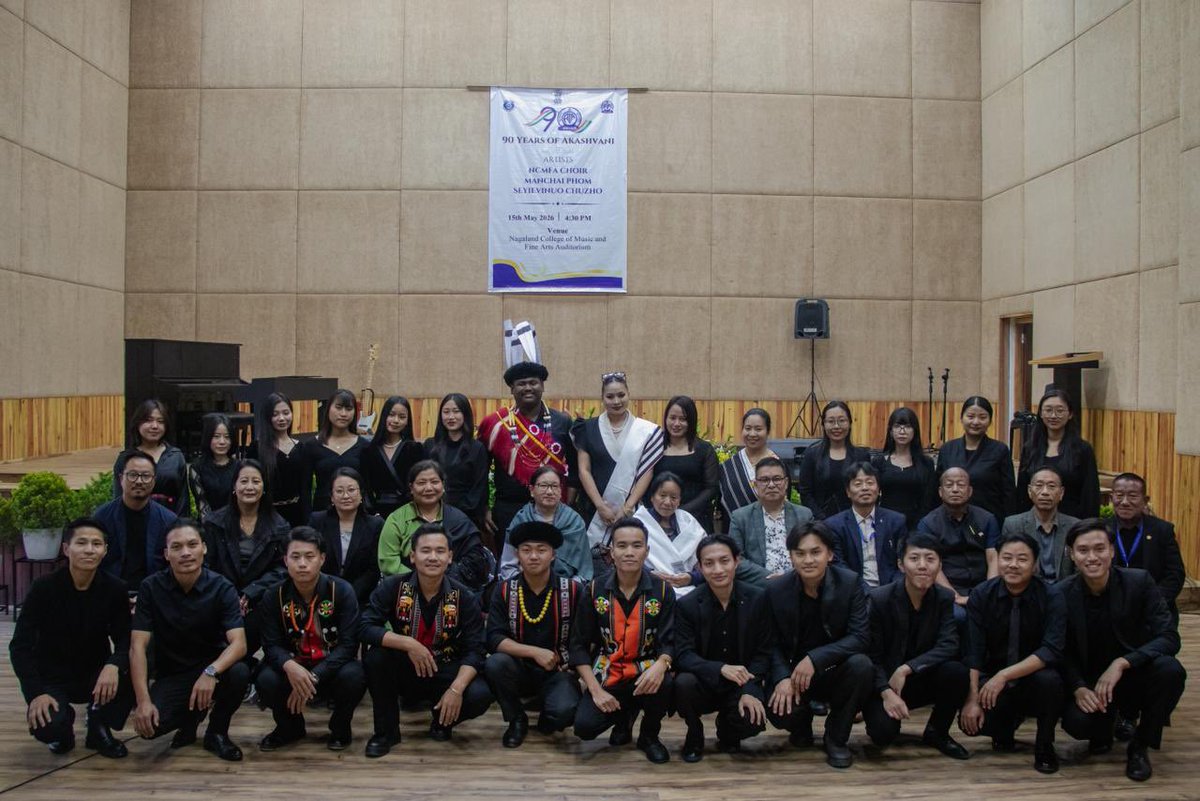PIBKohima's tweet photo. Akashvani Kohima today marked 90 years of Akashvani’s service to the nation with a musical concert held at the Auditorium of the Nagaland College of Music and Fine Arts, T. Khel, Model Village, Kohima.

#Nagaland #Kohima #AkashvaniKohima #90YearsofService https://t.co/tbsqpTmuGj