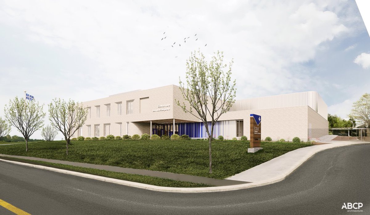 BDrainvilleQc's tweet photo. Début des travaux à l’école Dorimène-Desjardins à #Lévis 🏫🪏 

Une école primaire de nouvelle génération prend forme pour nos enfants!

🏫 classes plus spacieuses ☀️ lumière naturelle 🤝 espaces collaboratifs 🪵 matériaux chaleureux 🛝 cour vivante

Une grande nouvelle pour notre communauté! Merci à tous les partenaires🙏💙