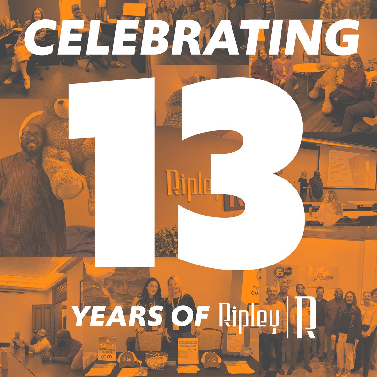 RipleyPR's tweet photo. 13 years and counting.

Grateful for the journey so far!

#ripleylife #13thanniversary #teamculture #publicrelations https://t.co/lCyRPmbDUQ