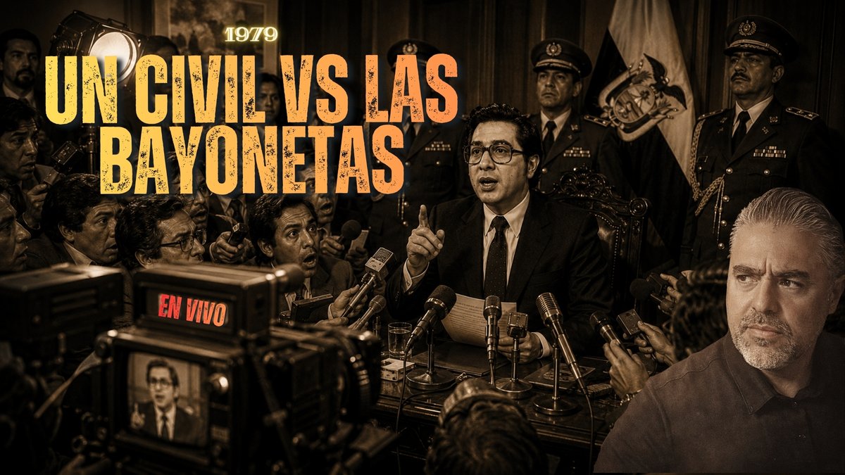 robinrobles's tweet photo. 1979 El presidente electo, aún sin el poder, enfrentó la arremetida de #JorgeOrtiz de #ElComercio, #MiguelRivadeneira de #RadioTarqui o #IvánOña de #Telenacional. 

Marcaban la cancha mientras la #DictaduraMilitar acomodaba sus fichas. 

Míralo Completo👉🏼 https://t.co/8nW1Ozo6V2 https://t.co/5C6gmHORbp