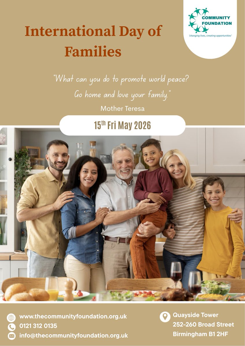 comm_foundation's tweet photo. Today we honour the strength, love and resilience of families everywhere.

Families shape our values. Families strengthen our communities. Families secure our future.

Stand together. Support one another. Celebrate every bond.

One home. One heart. One future. 💫

#FamilyIsLove https://t.co/gxOcPBdRAx