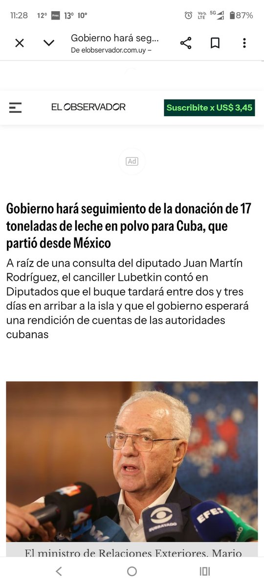 jose_frola's tweet photo. Este es el mejor chiste que visto, donamos 17 toneladas de leche para cuba cuando en Uruguay hay niños que no tienen un vaso de leche, secuelas cayéndose a pedazos por falta de mantenimiento. A pero dinero para pagar 17 toneladas de leche para los militares cubanos la vendan si https://t.co/nBoFtAO7Hq