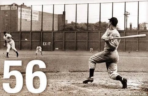 OTDMLB's tweet photo. May 15, 1941

The  unbreakable……

Joe DiMaggio went 1 for 4 against the @WhiteSox. It was a single and an rbi against LHP #EddieSmith in the first inning at Yankee Stadium. This started his streak of hitting in 56 consecutive games until July 16, breaking Willie Keeler’s “official” 44 consecutive game hitting streak (though some sources say 45).

During this 56 game streak, he had 91 hits (22 multi-hit games), 56 runs, 15 homeruns, 55 rbi, 21 walks, 5 strikeouts, 0.408 avg, and 1.181 ops. 

The @Yankees started the season 14-14 (5.5 games behind Cleveland). During DiMaggio’s streak, they won 41 games and launched their record to 55-27 (a 6 game lead over @CleGuardians).

He ended the season with a 0.357 avg, led the league with 125 rbi, beat out #TedWilliams to become the American League MVP, and helped the Yankees win their 5th World Series. 

The closest attempt since is Pete Rose’s 44 consecutive game hitting streak in 1978. 

This record still stands as one of the greatest sports achievements of all time and continues to be considered unbreakable. 

1. #JoeDiMaggio (1941) - 56
2. #WillieKeeler (1897) - 44
3. #PeteRose (1978) - 44
4. #PaulMolitor (1987) - 39
5. #ChaseUtley (2006) - 35

* #JimmyRollins (2005-2006) - 38

#repbx #whitesox #birdland #atobttr #thisismycrew #ringthebell