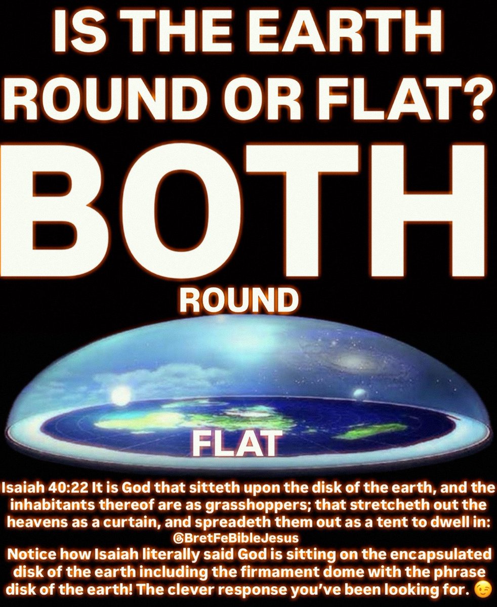 bretfebibljesus's tweet photo. Biblical Cosmology has all the answers we need. 😉 https://t.co/nJ89FMteNu
