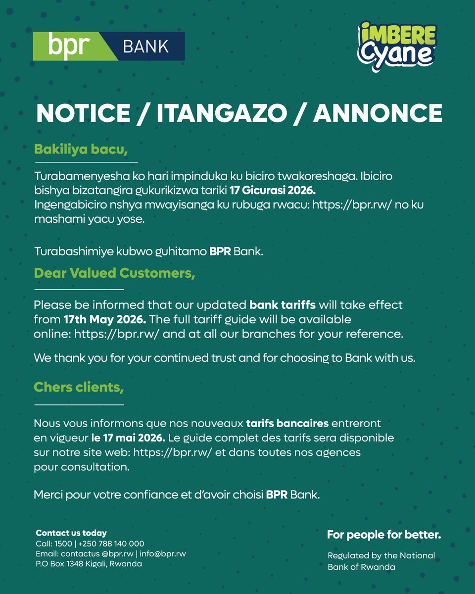 BPR Bank Rwanda Plc tweet media