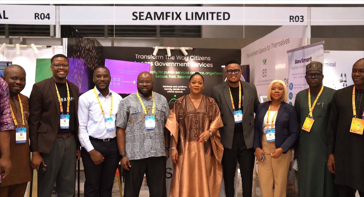 seamfixltd's tweet photo. It was a pleasure hosting @EngrAbisoye , DG/CEO of NIMC and ID4Africa Ambassador for Nigeria, at our stand during ID4Africa 2026🌍

Conversations like these continue to reinforce the importance of trusted, secure, and inclusive digital identity ecosystems across Africa! #Seamfix https://t.co/lEEIfIF0dv