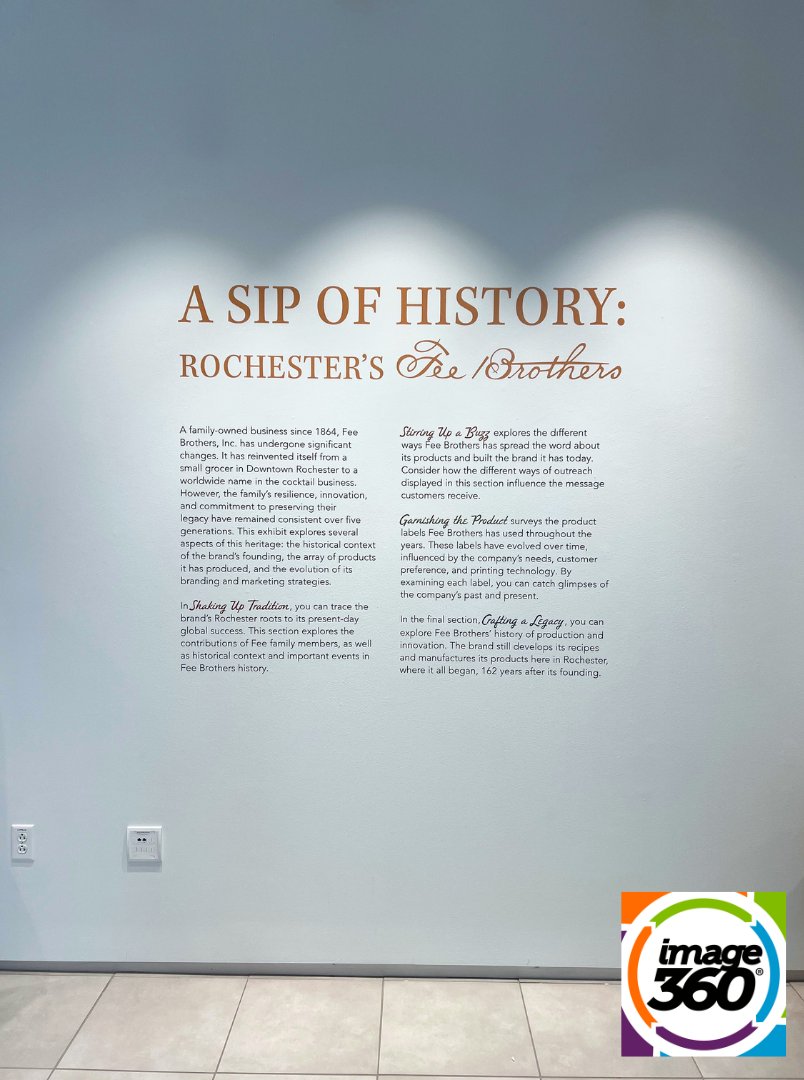 i360Rochester's tweet photo. Image360 - Rochester, NY was proud to help bring local history to life with this custom-printed removable vinyl wall graphic created for the Rochester Institute of Technology Museum Studies program.

https://t.co/wx7sLRLIgH

#signs #rochester #buffalo #image360 https://t.co/V8d6ttnL2d