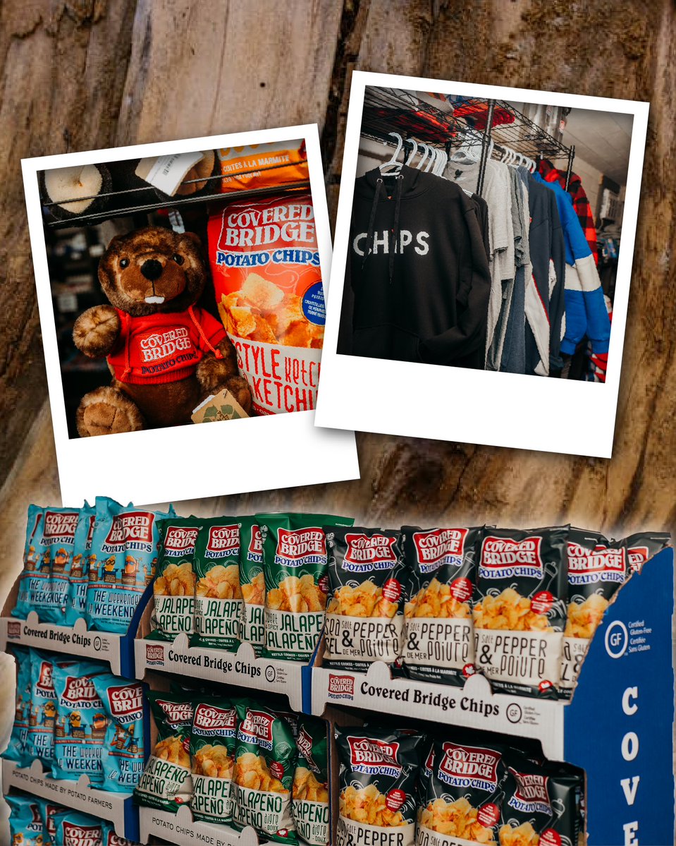 CBchips's tweet photo. GRAND OPENING! 🎉  

The Covered Bridge Chip Company Pop Up Gift Shop opens this Saturday, May 16! 🥔✨  

Join us to explore your favorite chip flavors, grab some merch, and stock up on New Brunswick-made snacks!

📍 35 Alwright Court, Waterville, NB
📅 Date: Saturday, May 16 https://t.co/Fg7PSWFY9I