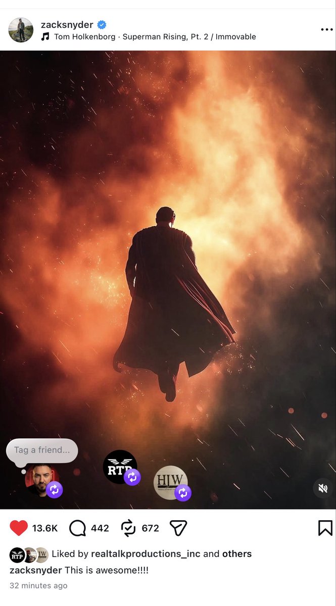 RTP_CLoS's tweet photo. Mannn what a shot!!!!! No more memory lane this thing is happening!! #RestoreTheSnyderVerse #ZSJL2 #ZSJL3 #MOS2 #Nightmarefilm give it all to us #paramountplus https://t.co/FksMFU5IzZ