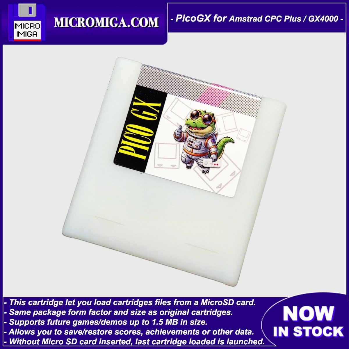 MicromigaShop's tweet photo. La PicoGX pour votre Amstrad CPC Plus et GX4000 est officiellement disponible sur la boutique : https://t.co/uQn5P5oWoI

Elle permet de charger des images de cartouches à partir d’une carte MicroSD.

#amstrad #cpc #amstradcpc #gx4000 #cpc6128 #picogx #micromiga #retrogaming https://t.co/BYI9pHx6Z8