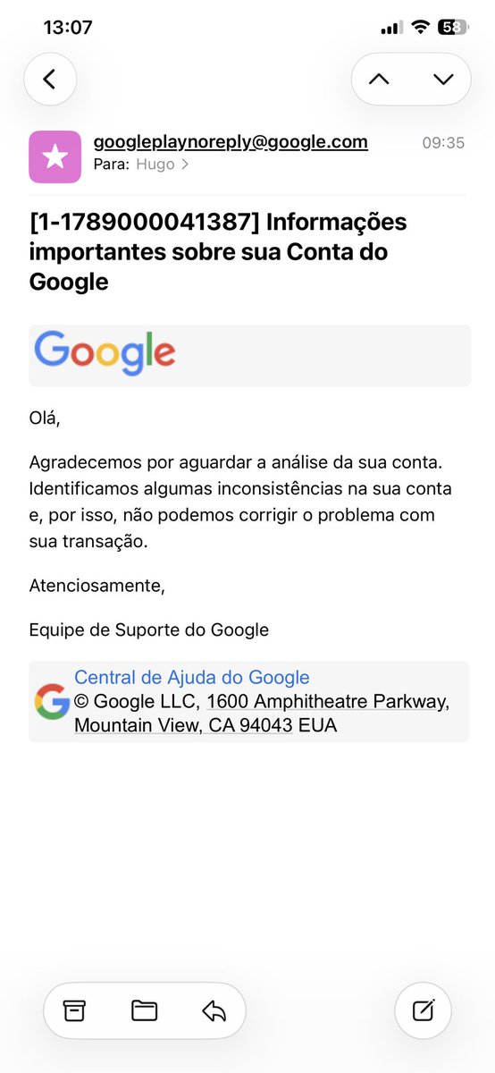 Hugossj's tweet photo. @GooglePlay @Google Estou com um problema na minha conta que o suporte não resolve, aí me responderam no email que não tem o que fazer. Mas o estranho é que para a minhas assinaturas existentes não dá erro de pagamento, só quando tento fazer upgrade do meu plano, help!!! https://t.co/01ZzWAGzMC