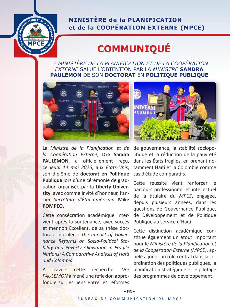 Ministère de la Planification 🇭🇹 tweet media