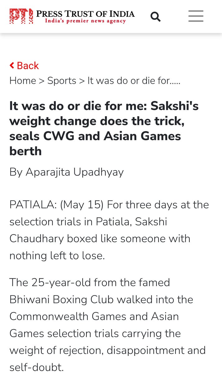 culesme's tweet photo. CWG and Asian Games berth secured, Sakshi Chaudhary,  talks about her weight change and challenges she faced in the last few months.
I report for @PTI_News
https://t.co/ovKQwh5Rgd https://t.co/8aA8biXrus