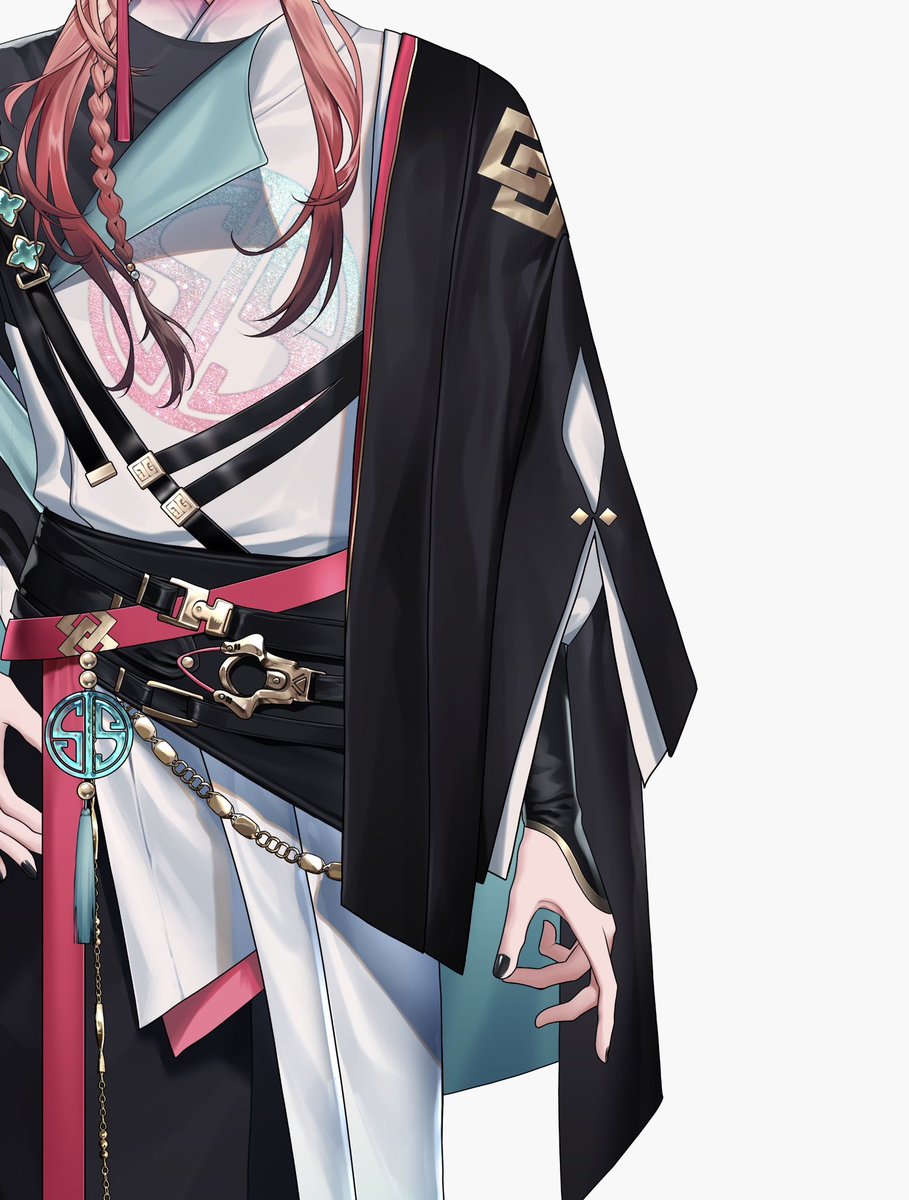 yoru8jikara's tweet photo. 很榮幸和@TwiggyL2D 一起擔當了@515VCh 的新衣裝的製作！我負責了設計和繪製部分！這次的設計理念主要圍繞新中式風格，融合了傳統圓領袍和大袖外衫，配色採用了適合春夏的青-粉漸變(初設也有橘紫配色但是最終確定了現在的方案)。委託Naing老師設計的515圖案也非常完美融入了服裝中。希望大家喜歡🥰。 https://t.co/TinsVggrsa