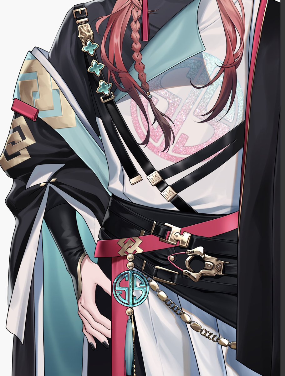 yoru8jikara's tweet photo. 很榮幸和@TwiggyL2D 一起擔當了@515VCh 的新衣裝的製作！我負責了設計和繪製部分！這次的設計理念主要圍繞新中式風格，融合了傳統圓領袍和大袖外衫，配色採用了適合春夏的青-粉漸變(初設也有橘紫配色但是最終確定了現在的方案)。委託Naing老師設計的515圖案也非常完美融入了服裝中。希望大家喜歡🥰。 https://t.co/TinsVggrsa