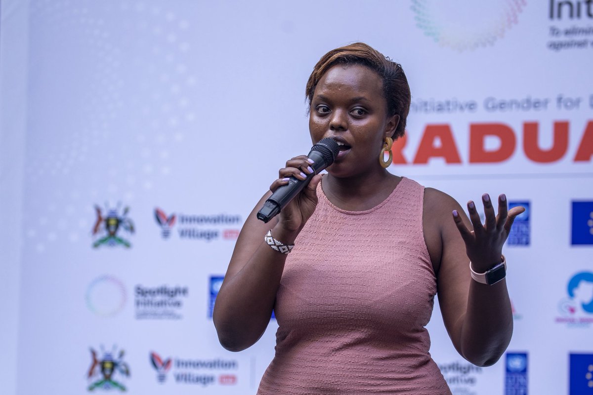 UNDPUganda's tweet photo. “See today not as a finish line, but as a milestone in a bigger journey of innovation, entrepreneurship & impact.”

- Rita Ngenzi, ED, @tiv_hub 

Cc @GlobalSpotlight•@smartgirlsug•@EUinUG•@NLinUganda•@tiv_hub•@uganda_digital•@KCCAUG•@Mglsd_UG

|| #GenderEquality || #GirlsWithTools
#SpotlightGrad2026