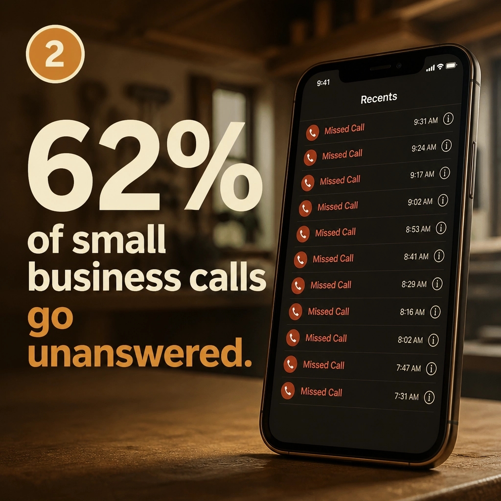 Ktbexpress1's tweet photo. "I'm busy" is the most expensive phrase in business. 💸

62% of calls go unanswered. That’s $250 lost every time your phone rings and you don't pick up. 

Stop leaving money on the table. Turn your business into a 24/7 machine. 🤖

See the system:
https://t.co/WI3SUJKon3 https://t.co/qBXN5XbSes