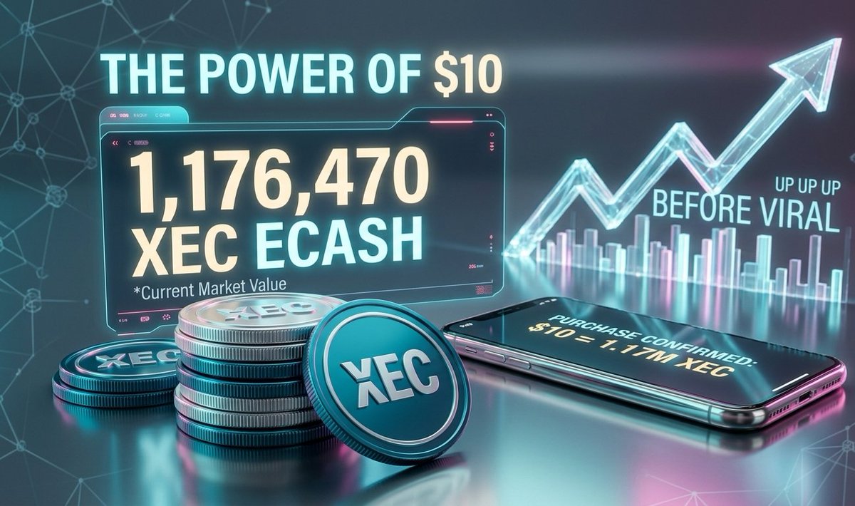 djk_downunder's tweet photo. While everyone is chasing green candles, smart money is accumulating volume. 🧠
​For the price of a coffee and a snack, you can add 1,176,470 eCash to your portfolio. ☕️
​Low unit price + high-speed tech = massive potential. ⚡️
​$XEC #eCash #BitcoinCash #PassiveIncome #CryptoComm https://t.co/0szfO2iaQ2
