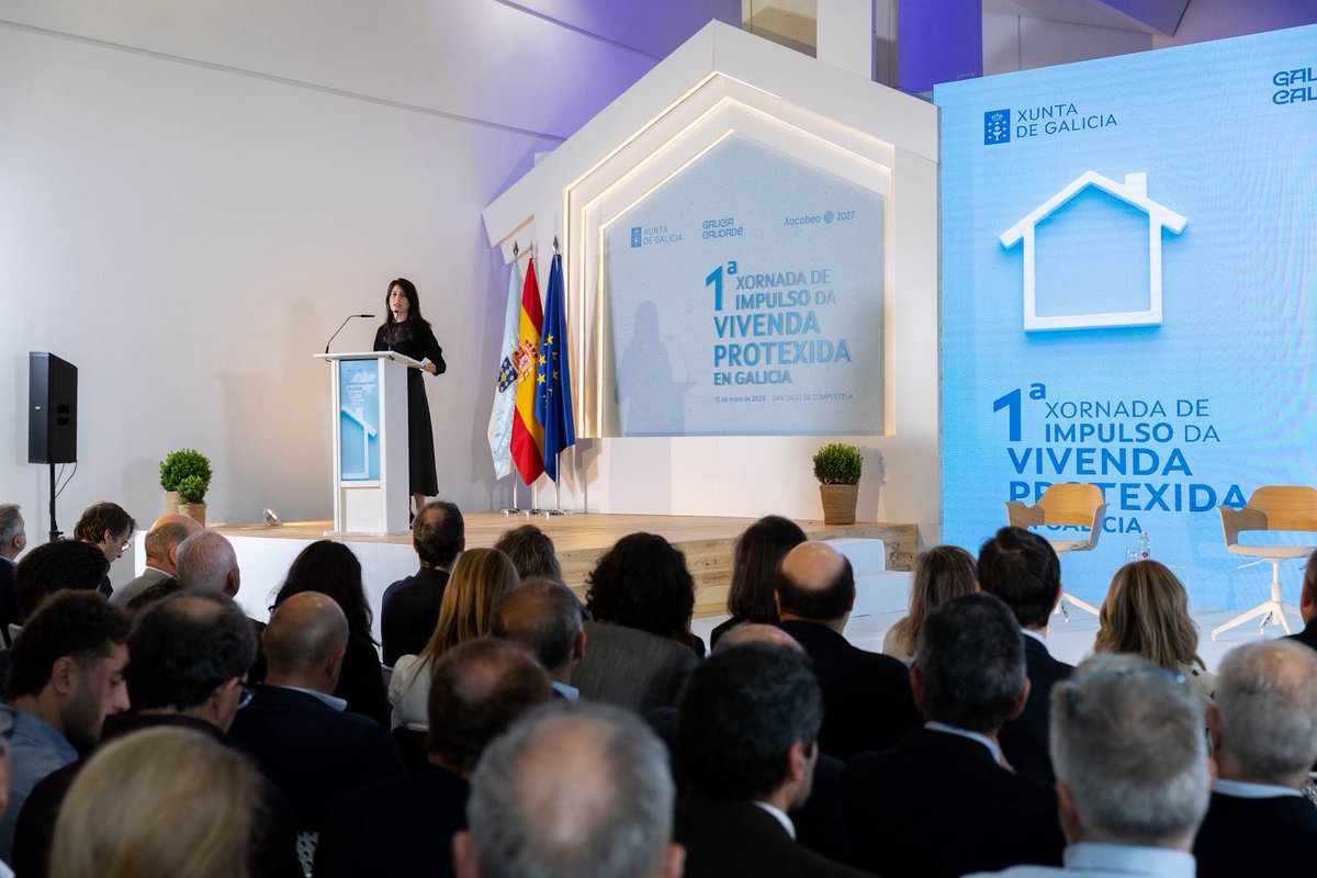 MMAllegue's tweet photo. 🏠 Hoxe celebramos a 1ª xornada de impulso da vivenda protexida en Galicia, coa que situamos á nosa comunidade como pioneira en medidas de impulso á vivenda

👉 Un exemplo de medidas valentes e cooperación leal co que estamos debullando a Galicia residencial do futuro https://t.co/6zyEQtrrke