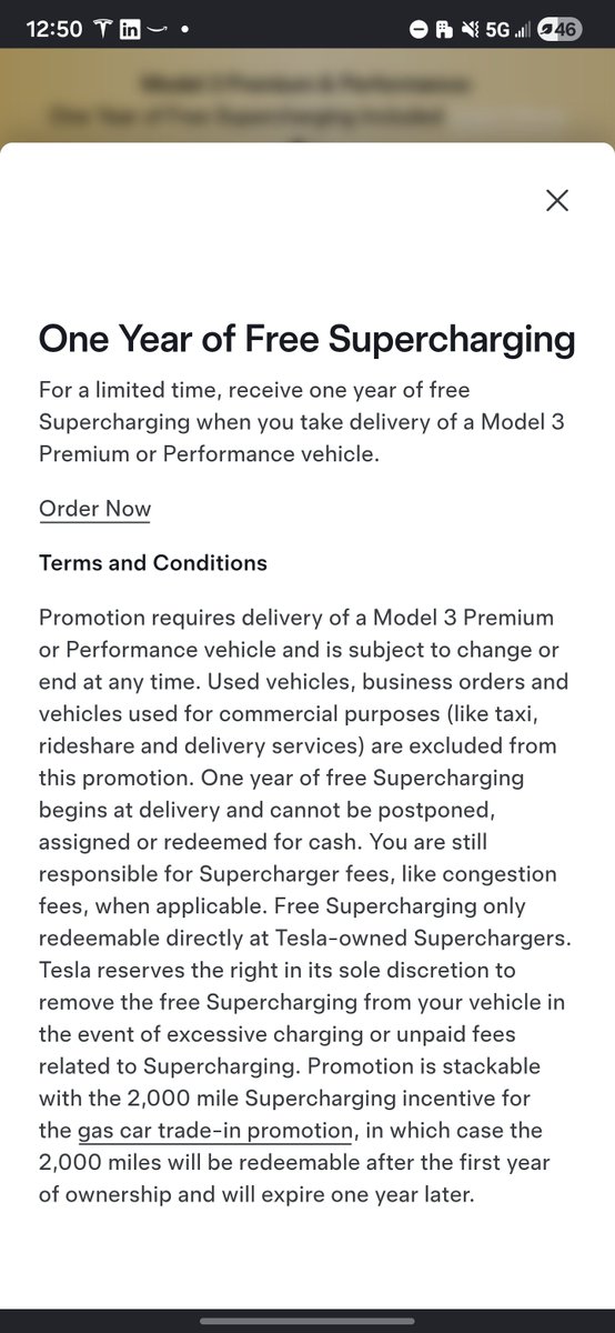 NNaventhan's tweet photo. 📸 Here is Tesla's own T&amp;C — "for a limited time." No date. No time. No cutoff. Zero disclosure to customers. https://t.co/XVnUg4H3rZ
