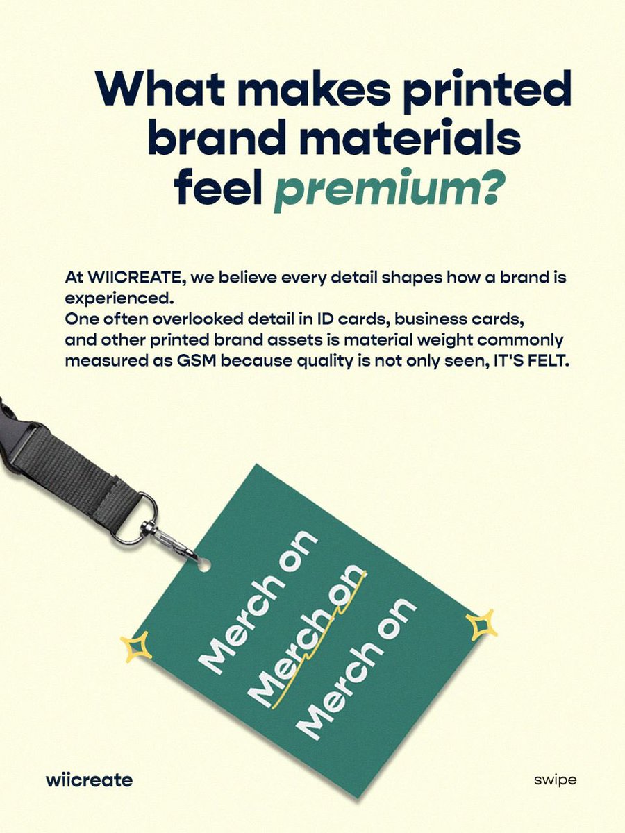 wiicreate's tweet photo. Most people scramble to pick a design. Benchmark brands pick the material first.

GSM is one of the most overlooked decisions in print — and one of the most powerful.

Swipe to see why it matters.🙏🏾💙 https://t.co/P1BggYxP0X