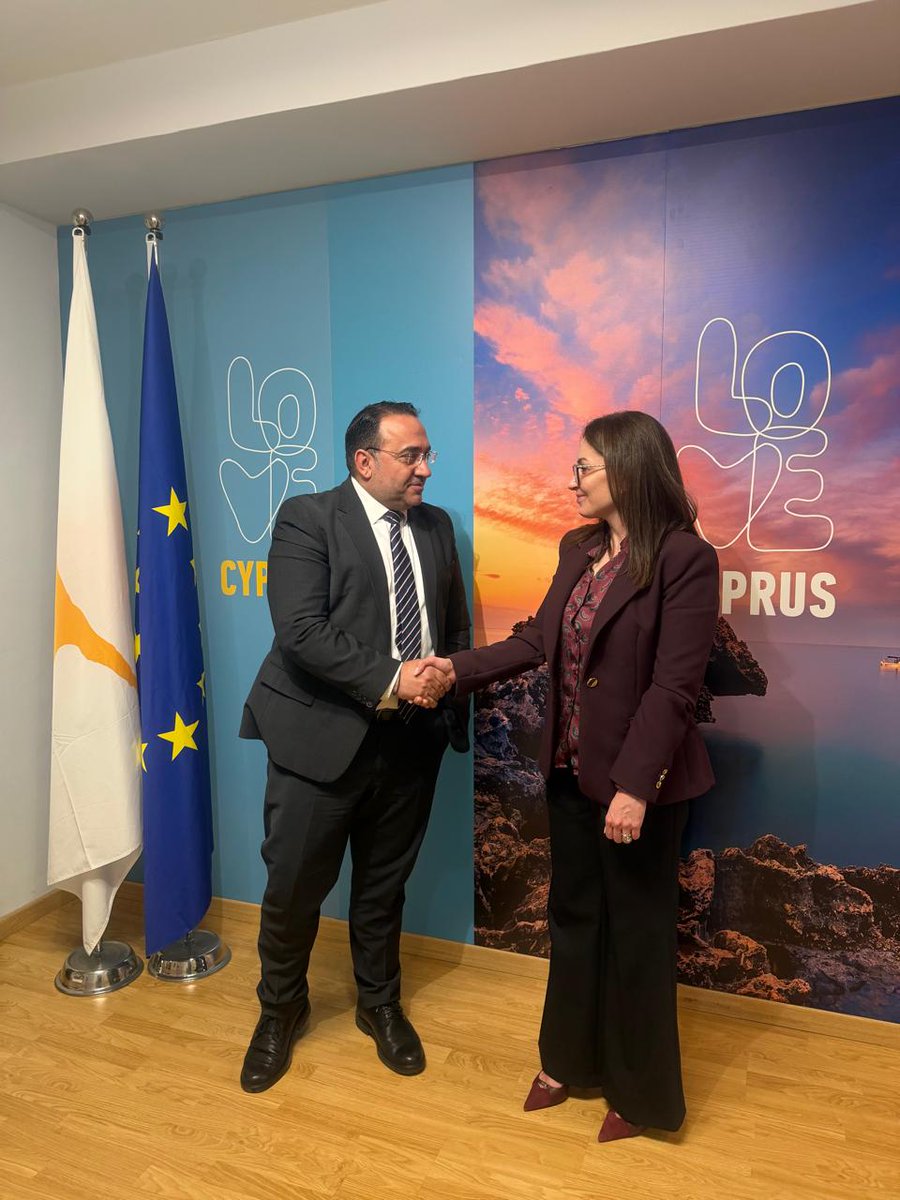 ArmEmbCyprus's tweet photo. 🇦🇲🇨🇾 Ambassador @itorgomian  met with Cyprus @DepMinTourismCy Kostas Koumis in Nicosia to discuss strengthening tourism cooperation and promoting Armenia’s tourism potential. 🤝✈️ https://t.co/McO90naT4y