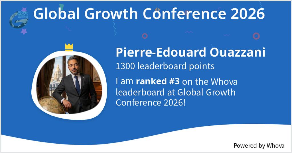 Coach_PEO's tweet photo. I ranked #3 on the Whova leaderboard at Global Growth Conference 2026! #GGC2026 #Amadeus_DoTank @institutamadeus @brahimfassi - via #Whova event app https://t.co/sRjGvM12hN