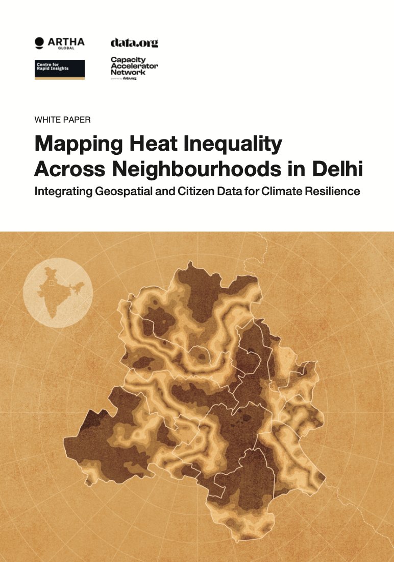 Artha__Global's tweet photo. At a recent capacity-building workshop on Heat Stress, and Air Quality Management in Andhra Pradesh, Artha Global presented insights from our ‘Mapping Heat Inequalities Across Neighbourhoods in Delhi’ report.

Our core message: effective climate action requires moving beyond city-level averages to granular, hyperlocal data that can inform micro heat action plans.

Through our work, we highlight:
➡️ Heat risk is highly uneven and varies significantly across locations and population groups
➡️ Coping with heat is a question of access to cooling/ rest etc—and access is deeply unequal
➡️ Income disparities directly shape the ability to cope with extreme heat
➡️ Granular, ward-level data is critical to identify vulnerability hotspots and design targeted interventions

Our Clean Air Zones work reinforces this approach—demonstrating how hyperlocal monitoring can enable more precise, data-driven action.

Building climate resilience will require embedding this level of granularity into planning and implementation.

Find more about our work here: https://t.co/j00T7DeVjv
