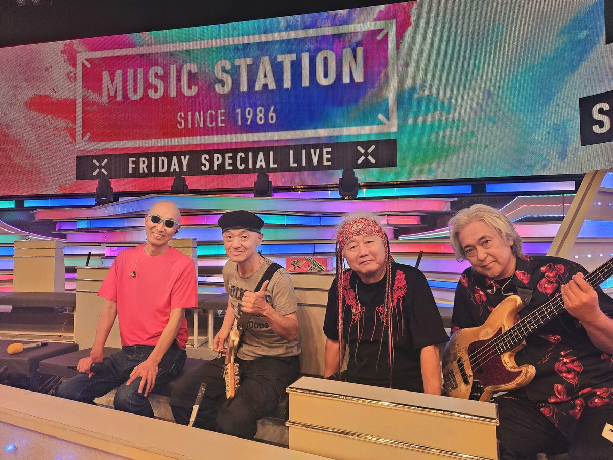 spnkstyle's tweet photo. 改めまして、
30年ぶりの「ミュージックステーション」出演でした。

見てくださった皆さま
見つけてくださった皆さま、
ありがとうございました！

🧅8/11(火・祝)武道館
https://t.co/Enghko01rR

🧅 爆風スランプYouTubeリハーサル風景
https://t.co/E9OnhHrmU8

#爆風スランプ
#Mステ
#武道館 https://t.co/JxUYYFohle