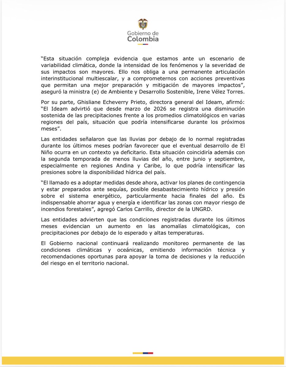 MinAmbiente Colombia tweet media