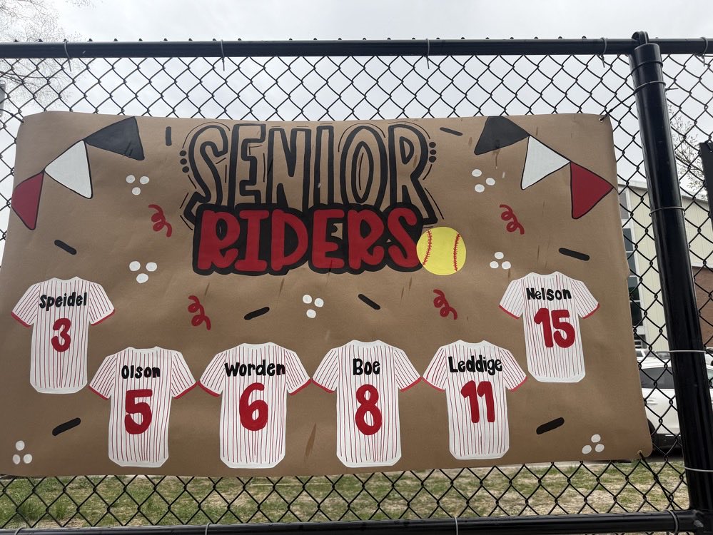 RRHSsoftball's tweet photo. Last night was one for the memory books, not just an epic end to a tough battle, but honoring the six incredible ladies. We are so honored to continue the RIDE with you for a little longer! Thank you for the impact you have had on each of us. https://t.co/dxGrWAQpyY