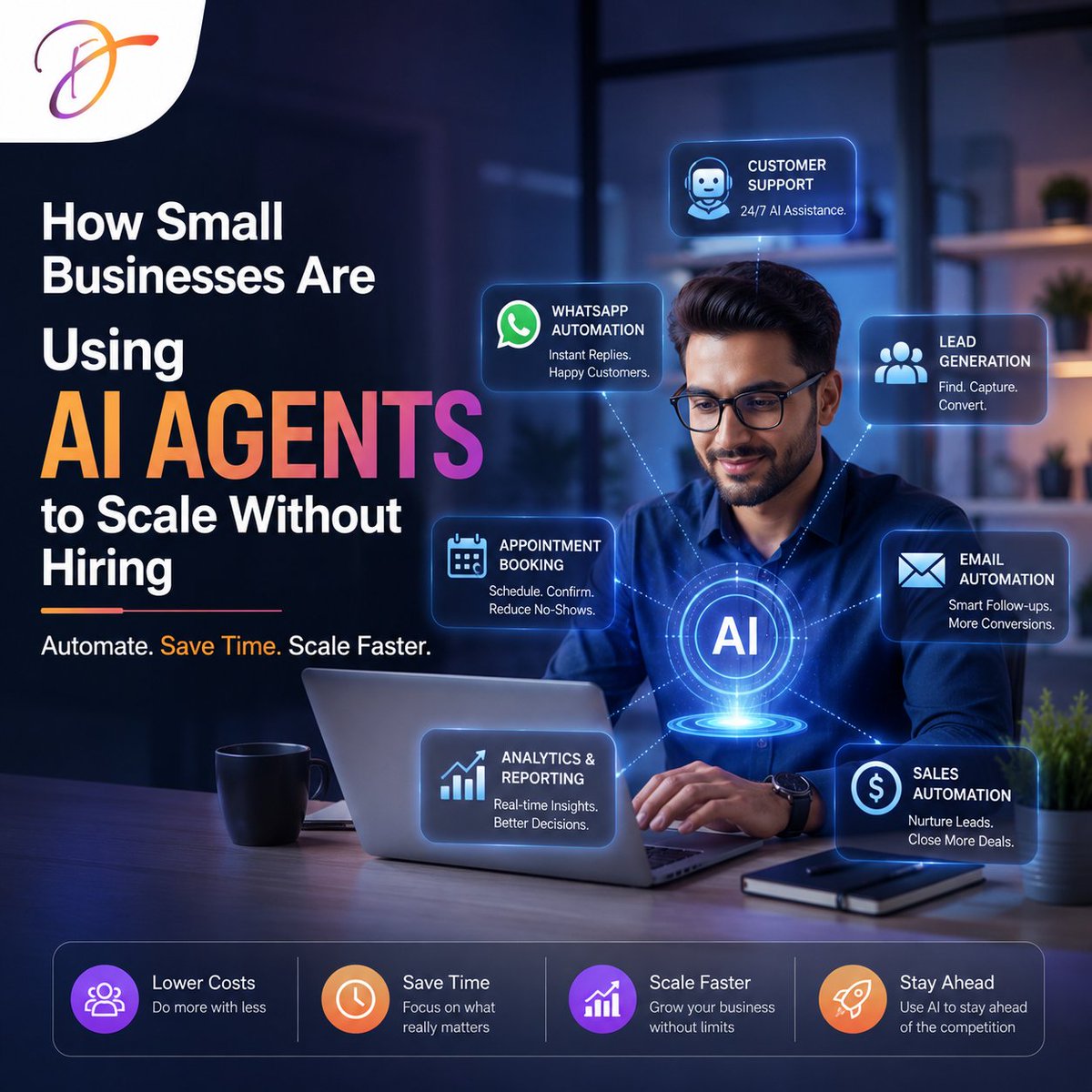 DFeatherlite's tweet photo. AI agents can automate six core business actions across
the entire workflow, delivering the dual core value of cost reduction and efficiency improvement. Upon implementation, these tools

#AIAutomation #BusinessGrowth #AIForBusiness https://t.co/mB5yxr3uoc
